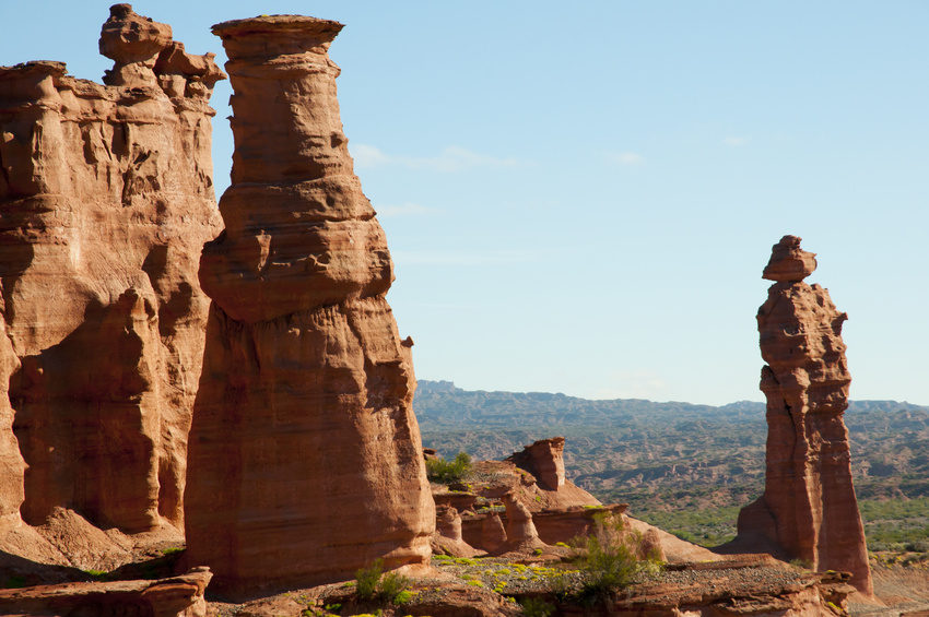 Sandsteinfigur Mönch im Talampaya Nationalpark in Argentinien